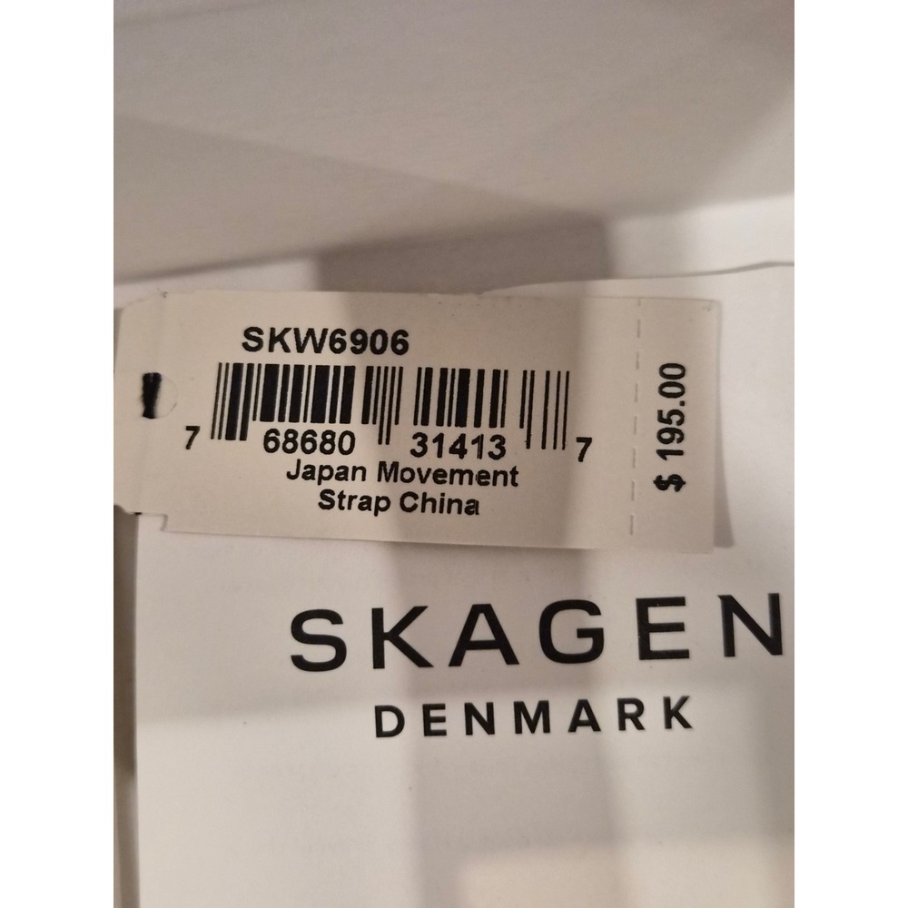 Skagen Melbye Mens Titanium Watch Blue Dial Brown Leather Strap SKW6906‎ New - Picture 8 of 9